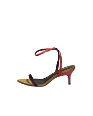 Lola Cruz 119z75bk Sandali alti slingback in raso Testa Moro e Arancio