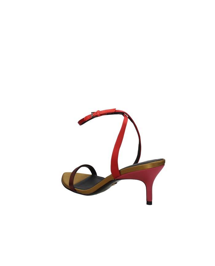 Lola Cruz 119z75bk Sandali alti slingback in raso Testa Moro e Arancio