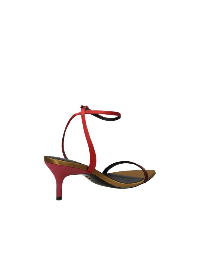 Lola Cruz 119z75bk Sandali alti slingback in raso Testa Moro e Arancio