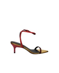 Lola Cruz 119z75bk Sandali alti slingback in raso Testa Moro e Arancio