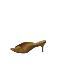 Lola Cruz 123z75bk Sandali alti scalzati in pelle e raso Senape