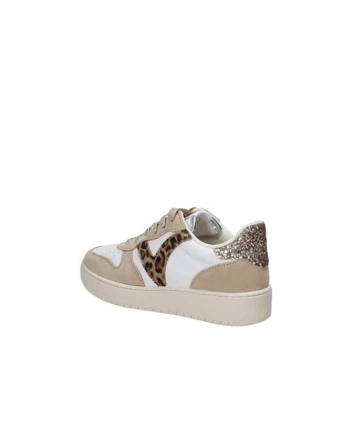 Victoria 1258277 Scarpe sportive donna in pelle e camoscio Bianco e Beige