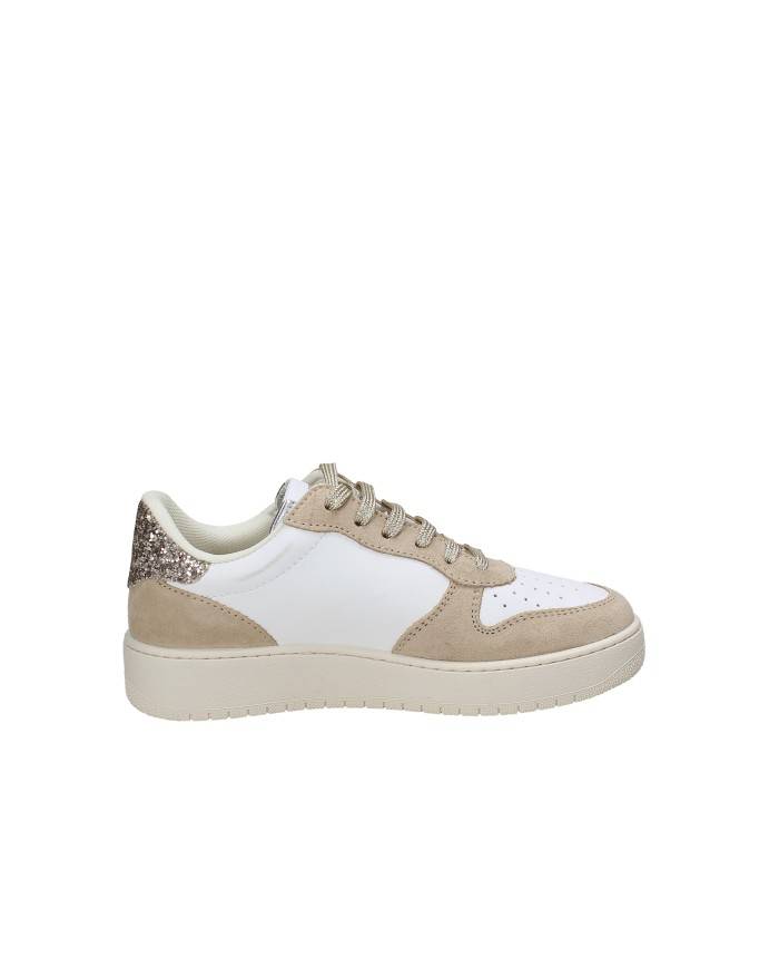 Victoria 1258277 Scarpe sportive donna in pelle e camoscio Bianco e Beige