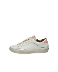 Crime London Distressed.29008 Sneaker basse da donna in pelle Bianco e Nude