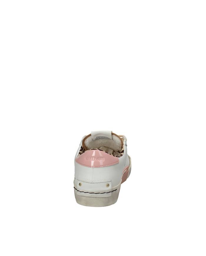 Crime London Distressed.29008 Sneaker basse da donna in pelle Bianco e Nude