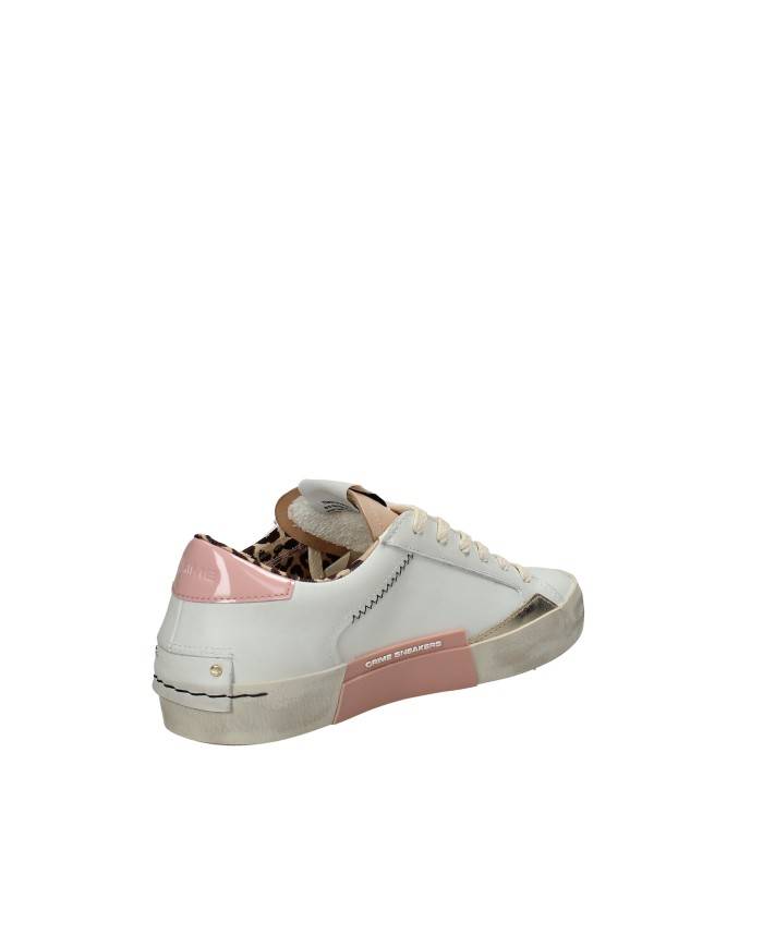 Crime London Distressed.29008 Sneaker basse da donna in pelle Bianco e Nude