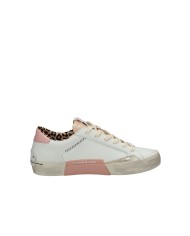 Crime London Distressed.29008 Sneaker basse da donna in pelle Bianco e Nude