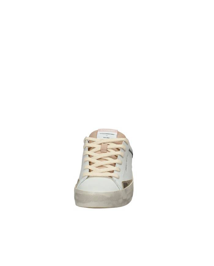 Crime London Distressed.29008 Sneaker basse da donna in pelle Bianco e Nude