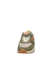 Crime London rush.19603 Sneaker da corsa uomo in pelle tessuto e mesch Verde Militare