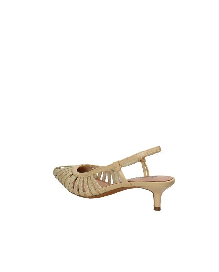 Bibi Lou 774Z69hg Décolleté slingback in pelle e tessuto Beige