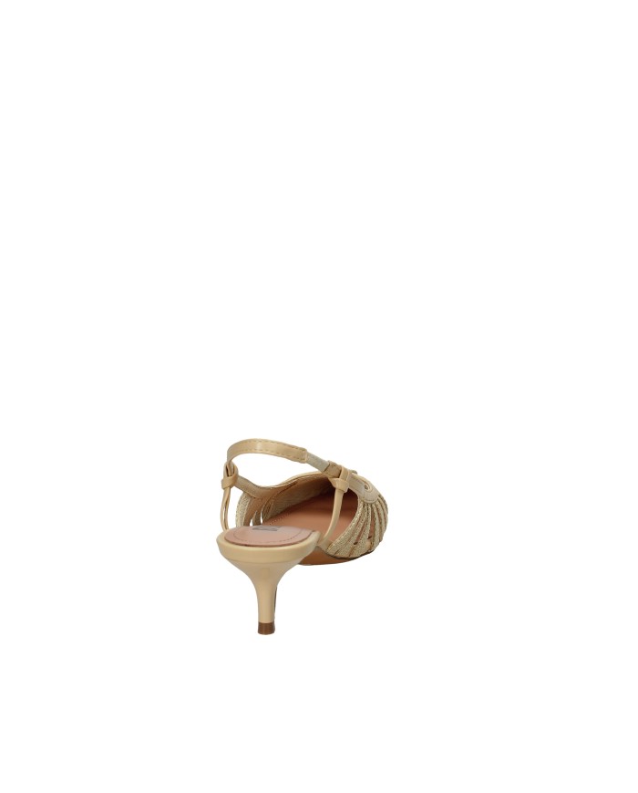 Bibi Lou 774Z69hg Décolleté slingback in pelle e tessuto Beige