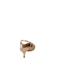 Bibi Lou 774Z69hg Décolleté slingback in pelle e tessuto Beige