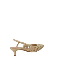 Bibi Lou 774Z69hg Décolleté slingback in pelle e tessuto Beige