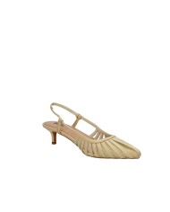 Bibi Lou 774Z69hg Décolleté slingback in pelle e tessuto Beige
