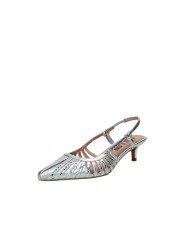 Bibi Lou 774z94hg Décolleté slingback in pelle laminata Argento