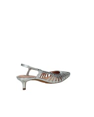 Bibi Lou 774z94hg Décolleté slingback in pelle laminata Argento