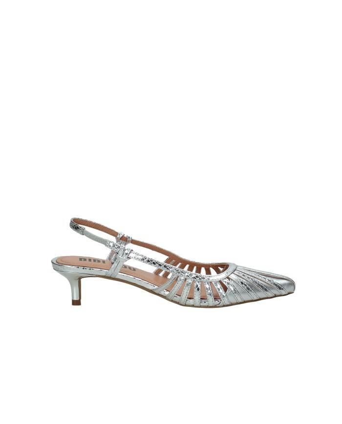 Bibi Lou 774z94hg Décolleté slingback in pelle laminata Argento