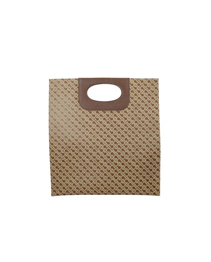Gherardini gh0163 Shopper bag piatta in tessuto softy Tabacco