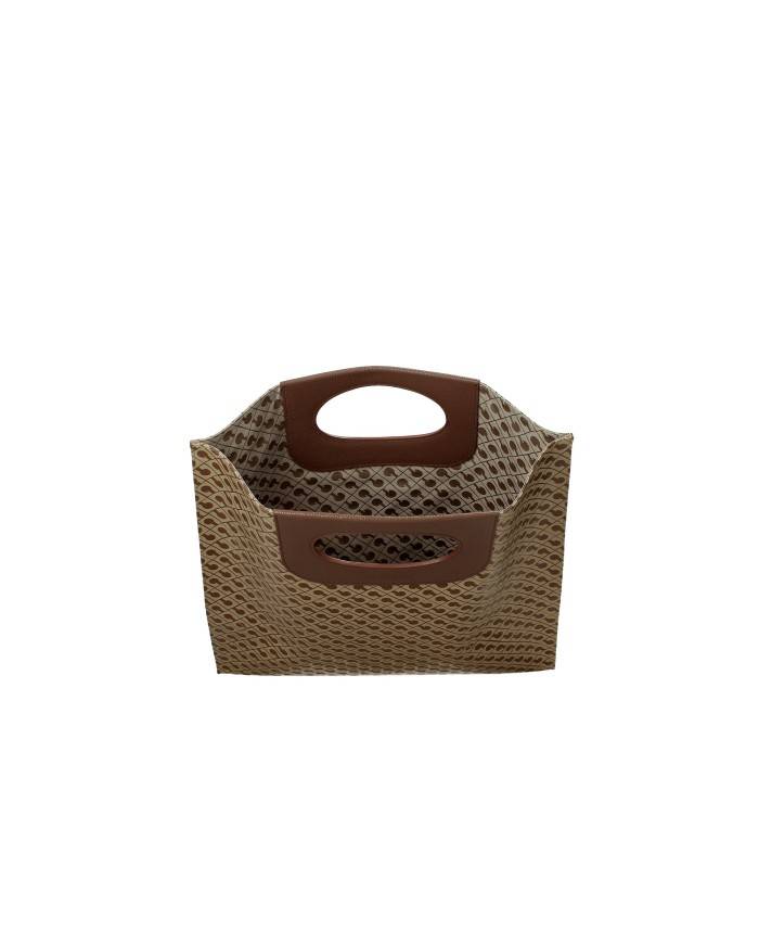 Gherardini gh0163 Shopper bag piatta in tessuto softy Tabacco