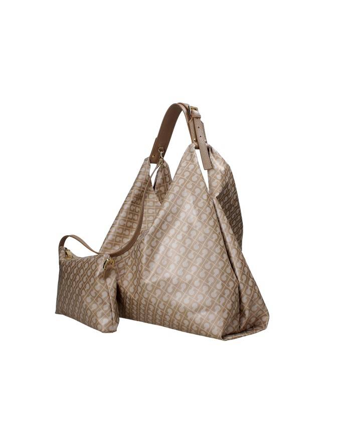 Gherardini gh1020 Borsa a spalla con pochette in tessuto softy Sabbia