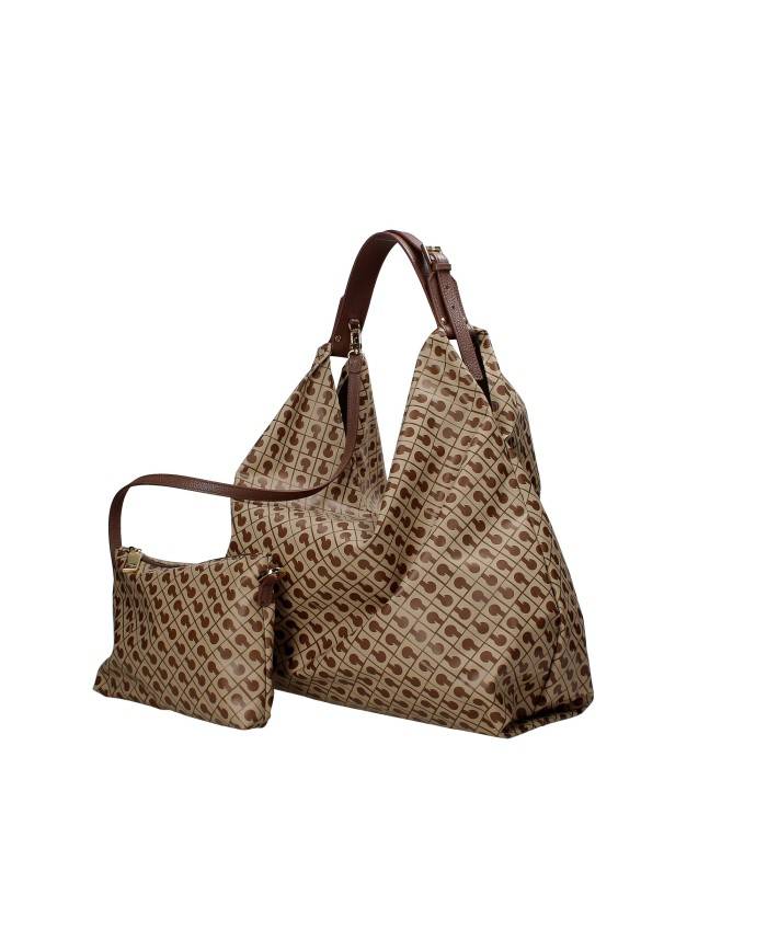 Gherardini gh1020 Borsa a spalla con pochette in tessuto softy Tabacco