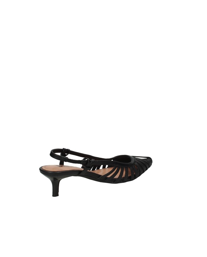 Bibi Lou 774Z69hg Décolleté slingback in pelle e tessuto Nero