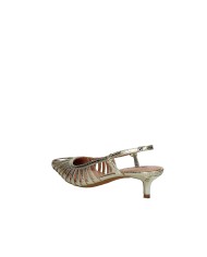 Bibi Lou 774z94hg Décolleté slingback in pelle laminata Oro
