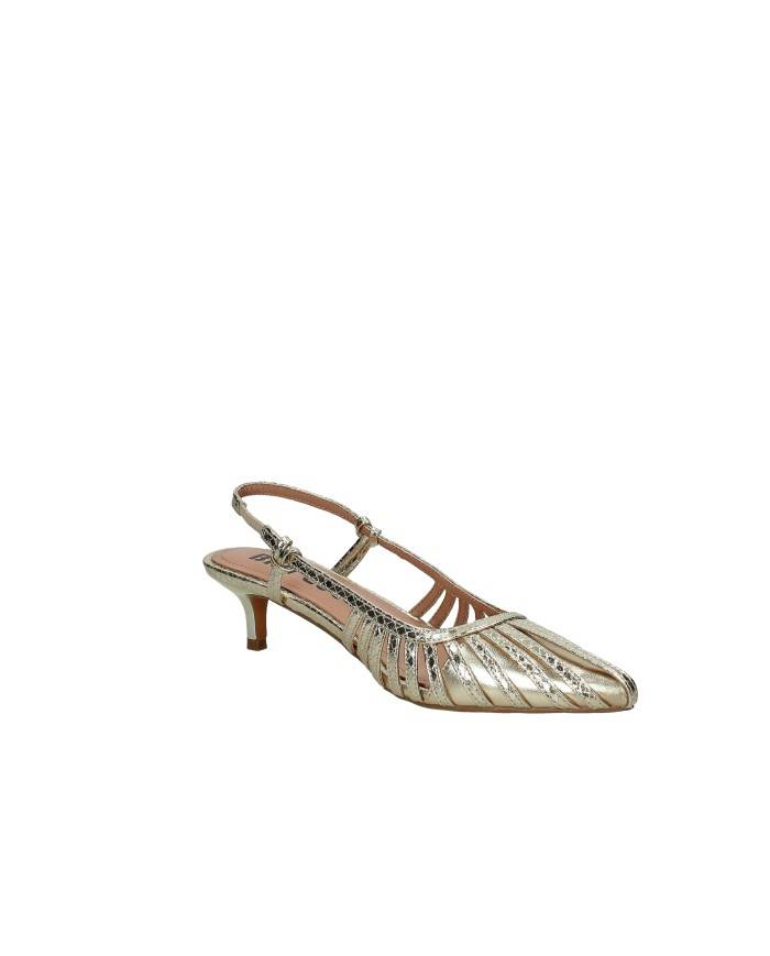 Bibi Lou 774z94hg Décolleté slingback in pelle laminata Oro