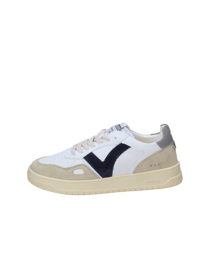 Victoria 1257101 Sneaker uomo in pelle e camoscio Bianco e Blu