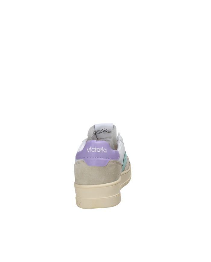 Victoria 1257101 Sneaker sportiva donna in pelle e camoscio Bianco e Beige