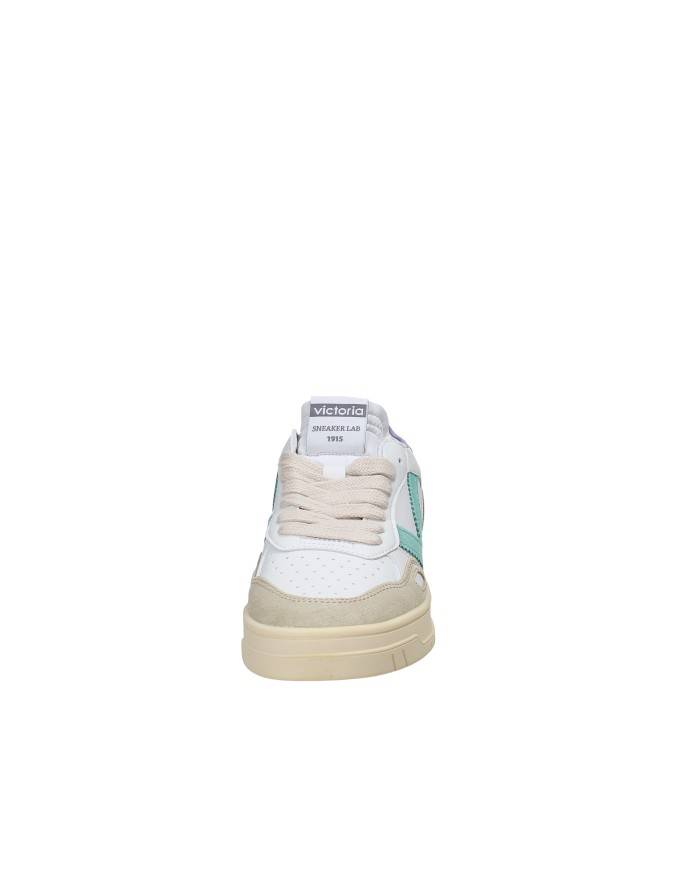 Victoria 1257101 Sneaker sportiva donna in pelle e camoscio Bianco e Beige