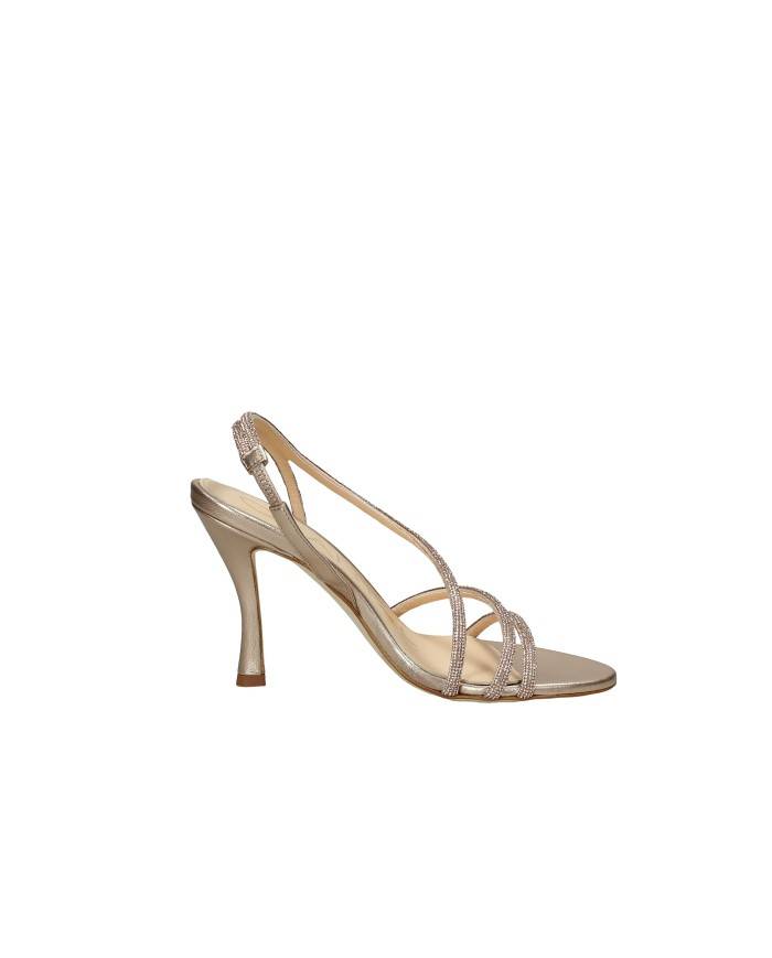 Chantal 3135 Sandali alti in pelle e strass Bronzo