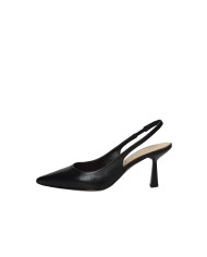 Chantal 3006 Dècollettè slingback alta in vera pelle Nero