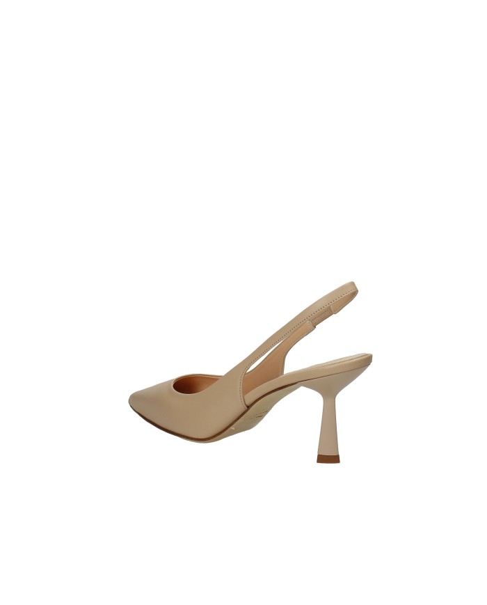Chantal 3006 Dècollettè slingback alta in vera pelle Nude