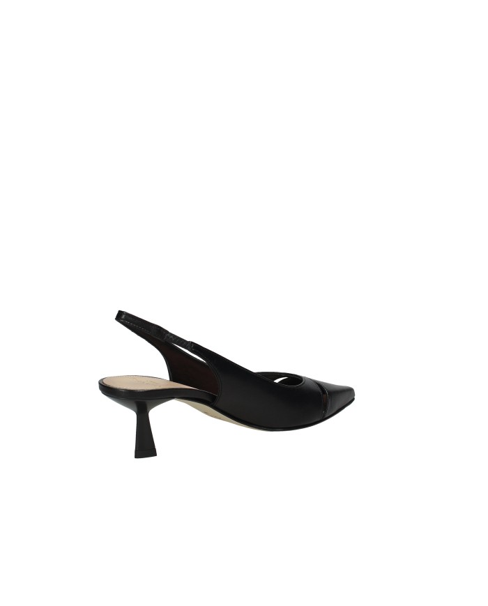 Chantal 3010 Dècollettè slingback in vera pelle Nero