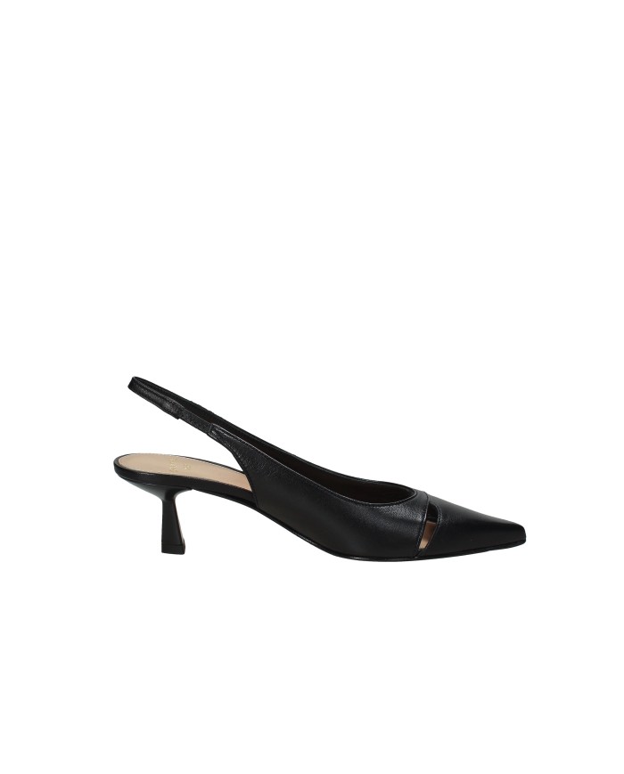 Chantal 3010 Dècollettè slingback in vera pelle Nero
