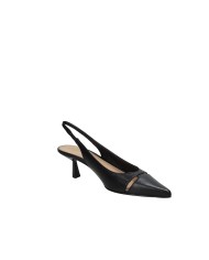 Chantal 3010 Dècollettè slingback in vera pelle Nero