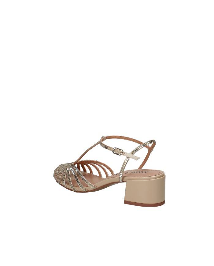 Bibi Lou 561z75vk Sandali con tacco in pelle e strass Beige