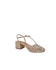 Bibi Lou 561z75vk Sandali con tacco in pelle e strass Beige