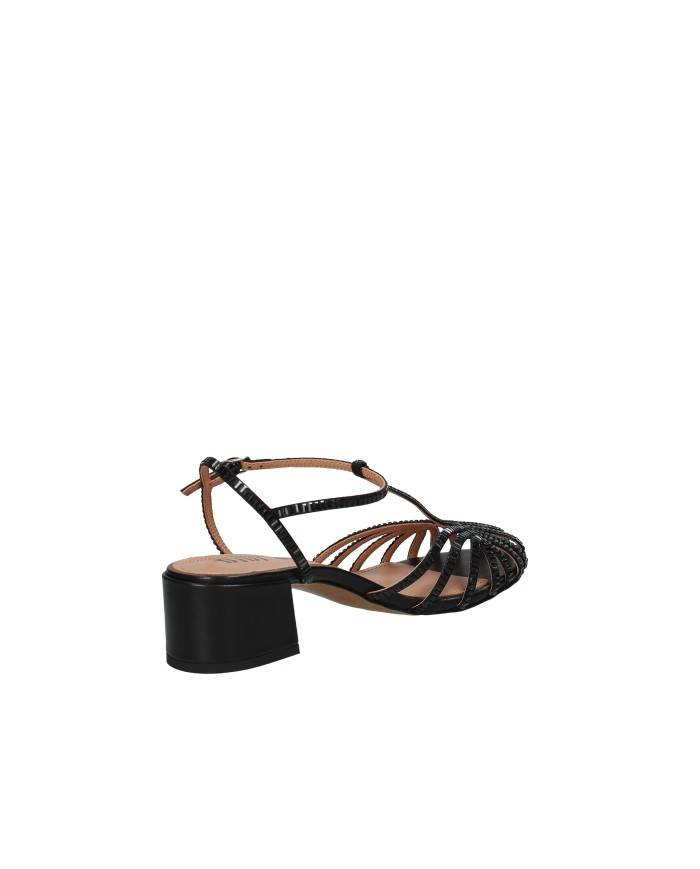 Bibi Lou 561z75vk Sandali con tacco in pelle e strass Nero