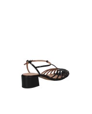 Bibi Lou 561z75vk Sandali con tacco in pelle e strass Nero