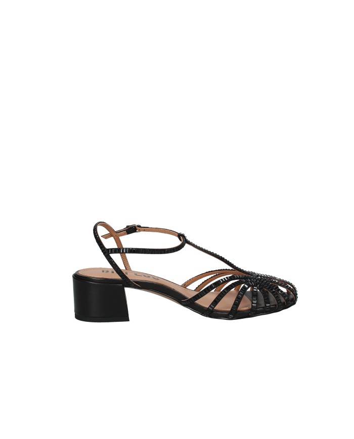 Bibi Lou 561z75vk Sandali con tacco in pelle e strass Nero