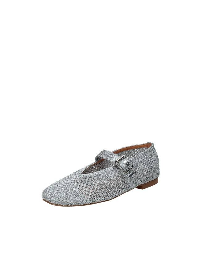 Bibi Lou 509z87vk Ballerina in maglia elastica laminata Argento