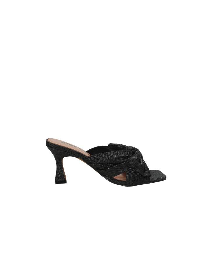 Bibi Lou 885z69hg Sandali scalzati alti in pelle e tessuto Nero