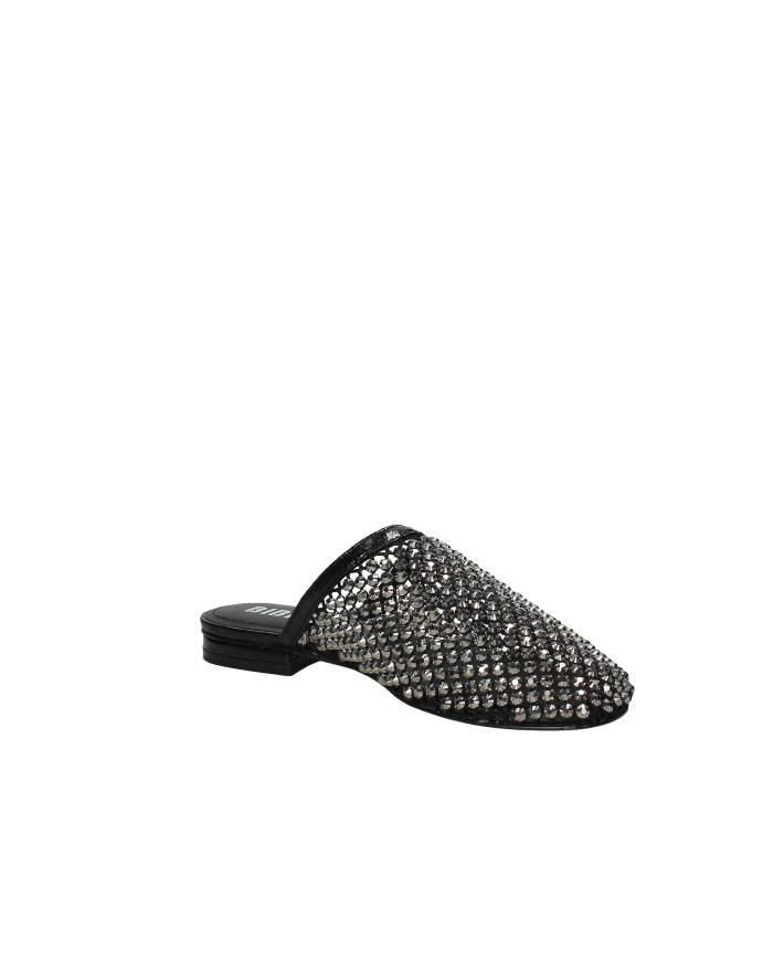 Bibi Lou 953z00hg Sabot bassi da donna in rete e strass Nero
