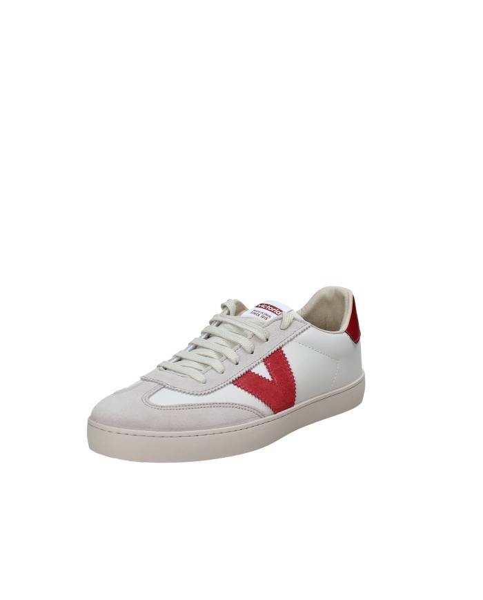 Victoria 1126184 Sneaker basse in pelle e camoscio Rosso e Sabbia