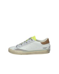 Crime London distressed.19051 Sneaker basse da uomo in pelle Bianco e Tan