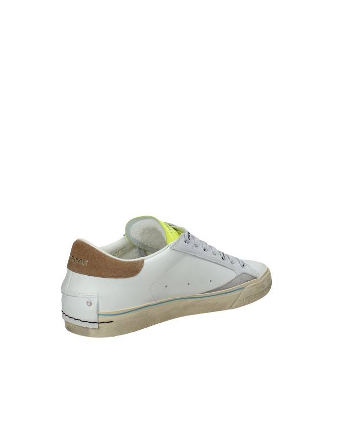 Crime London distressed.19051 Sneaker basse da uomo in pelle Bianco e Tan