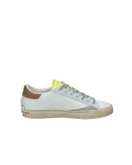 Crime London distressed.19051 Sneaker basse da uomo in pelle Bianco e Tan