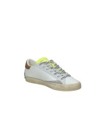 Crime London distressed.19051 Sneaker basse da uomo in pelle Bianco e Tan